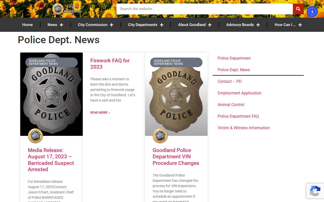 Goodland Police Sherman County arrest news archive